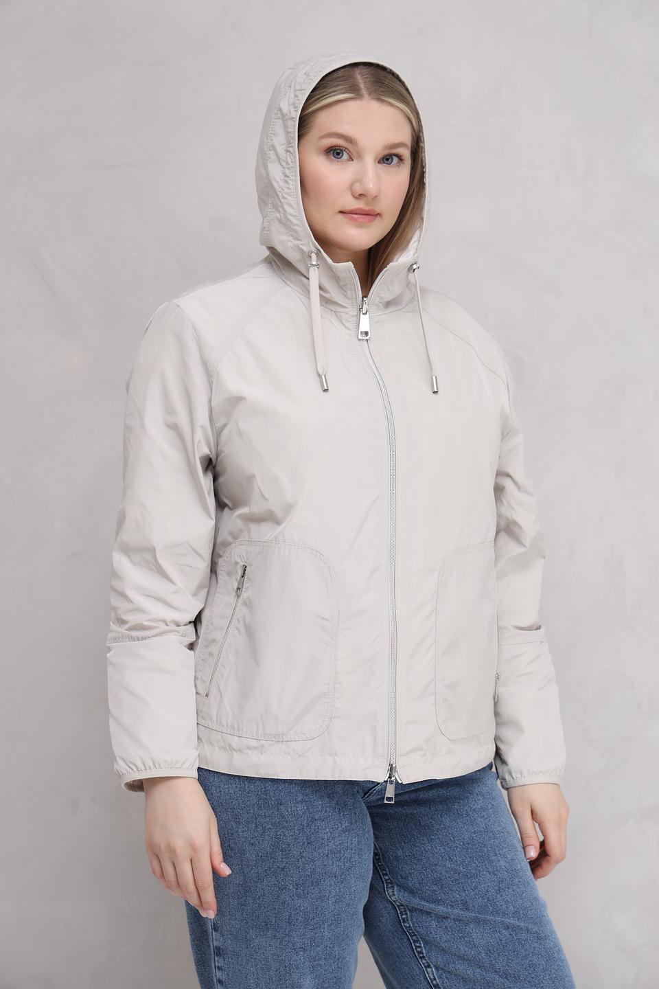 Куртка Lebek с капюшоном бежевая