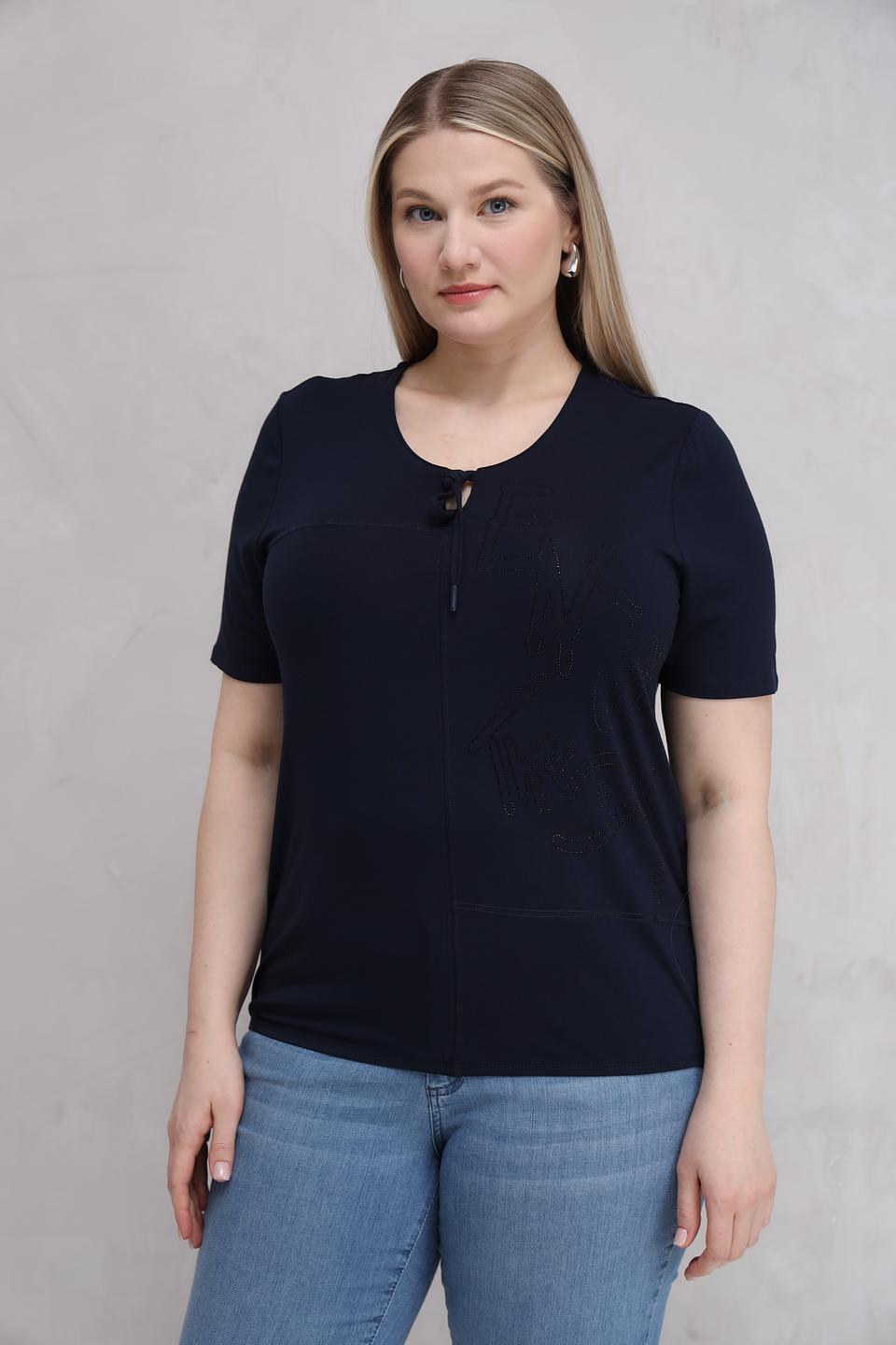 Футболка Barbara Lebek тёмно-синяя
