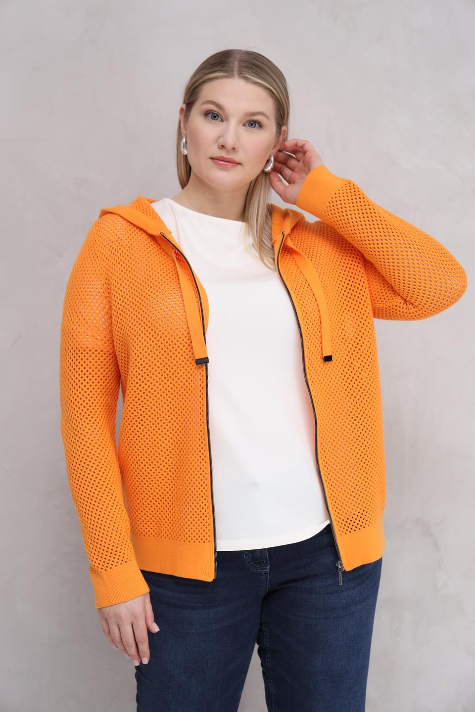 Жакет Lebek оранжевый с капюшоном