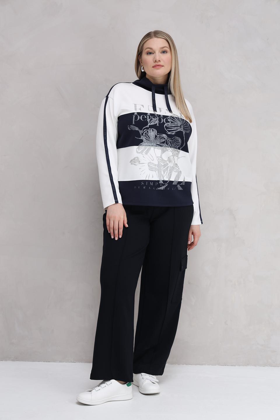 Пуловер Lebek с принтом бабочек