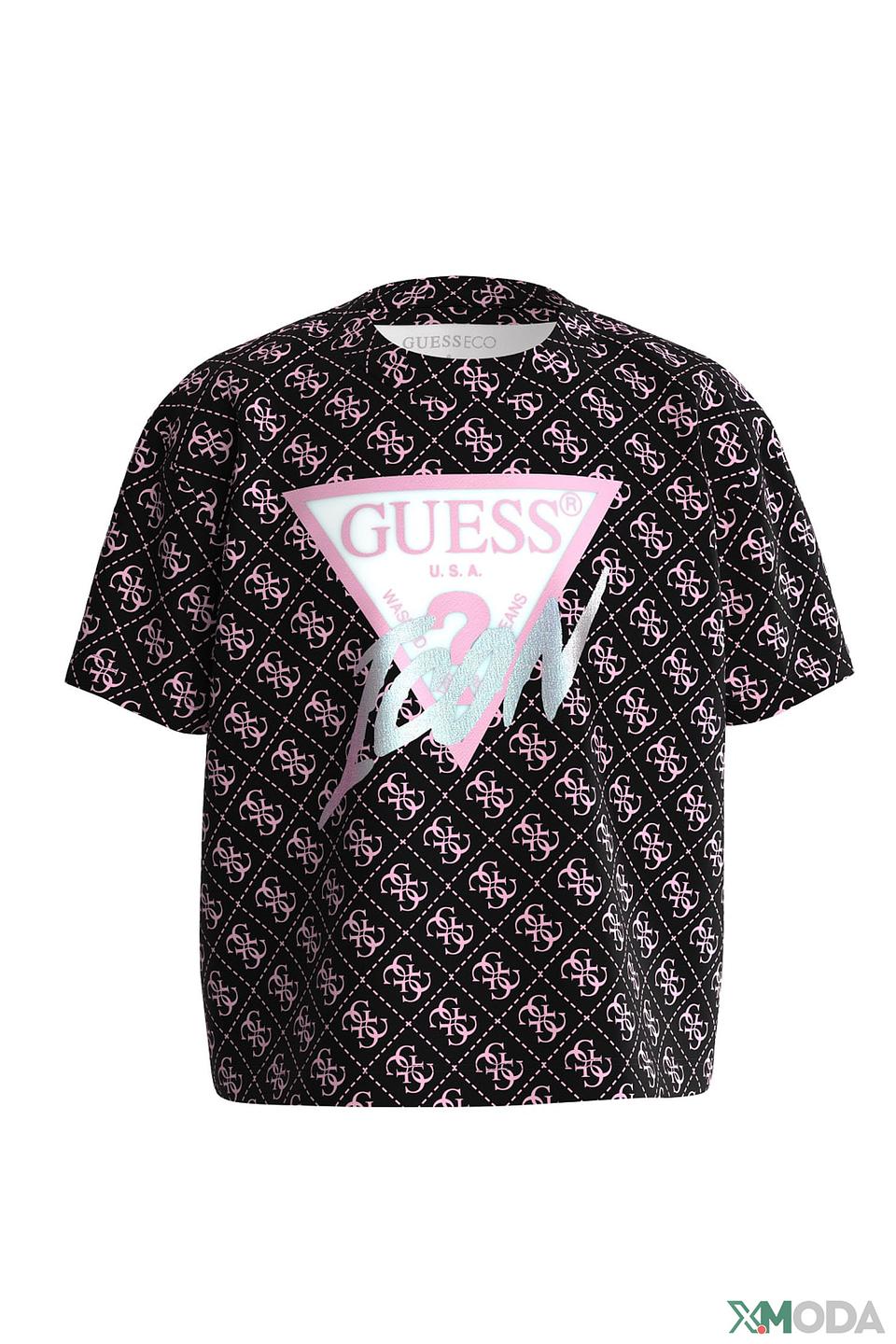 Футболка Guess логотип чёрный