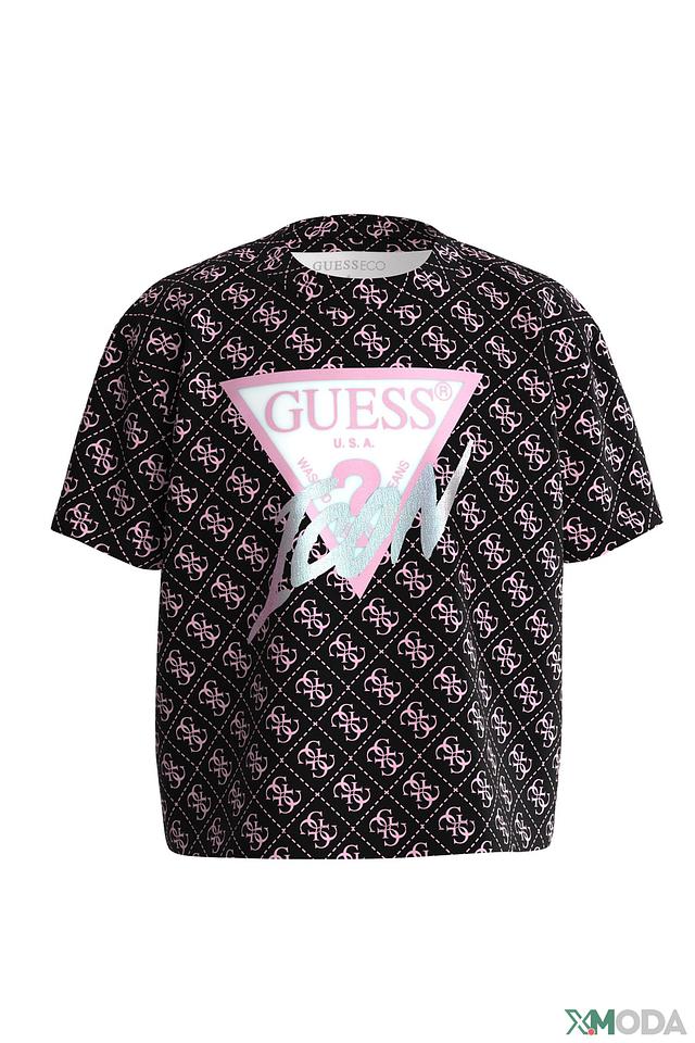 Футболка Guess логотип чёрный