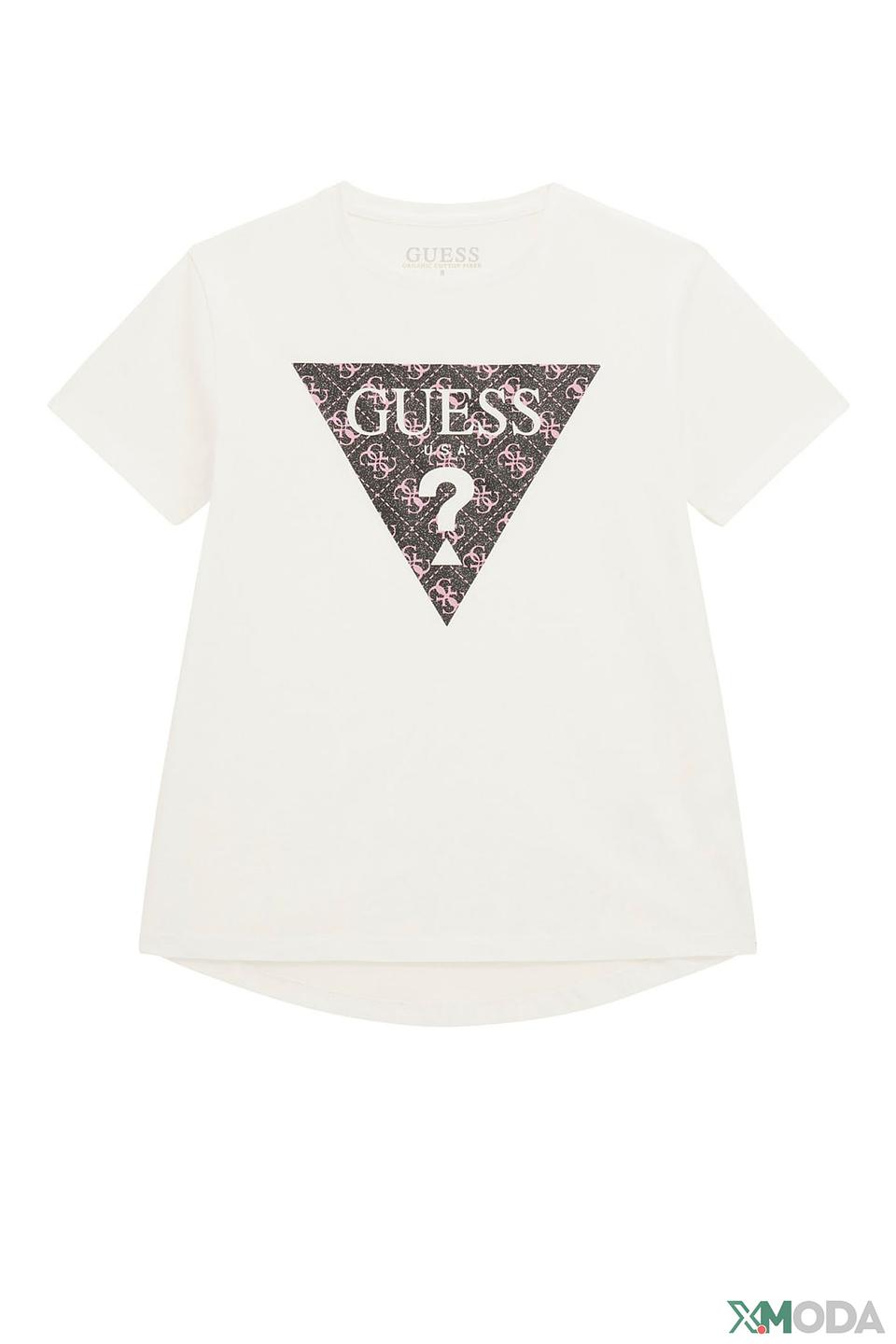 Футболка Guess дев. с логотипом белый