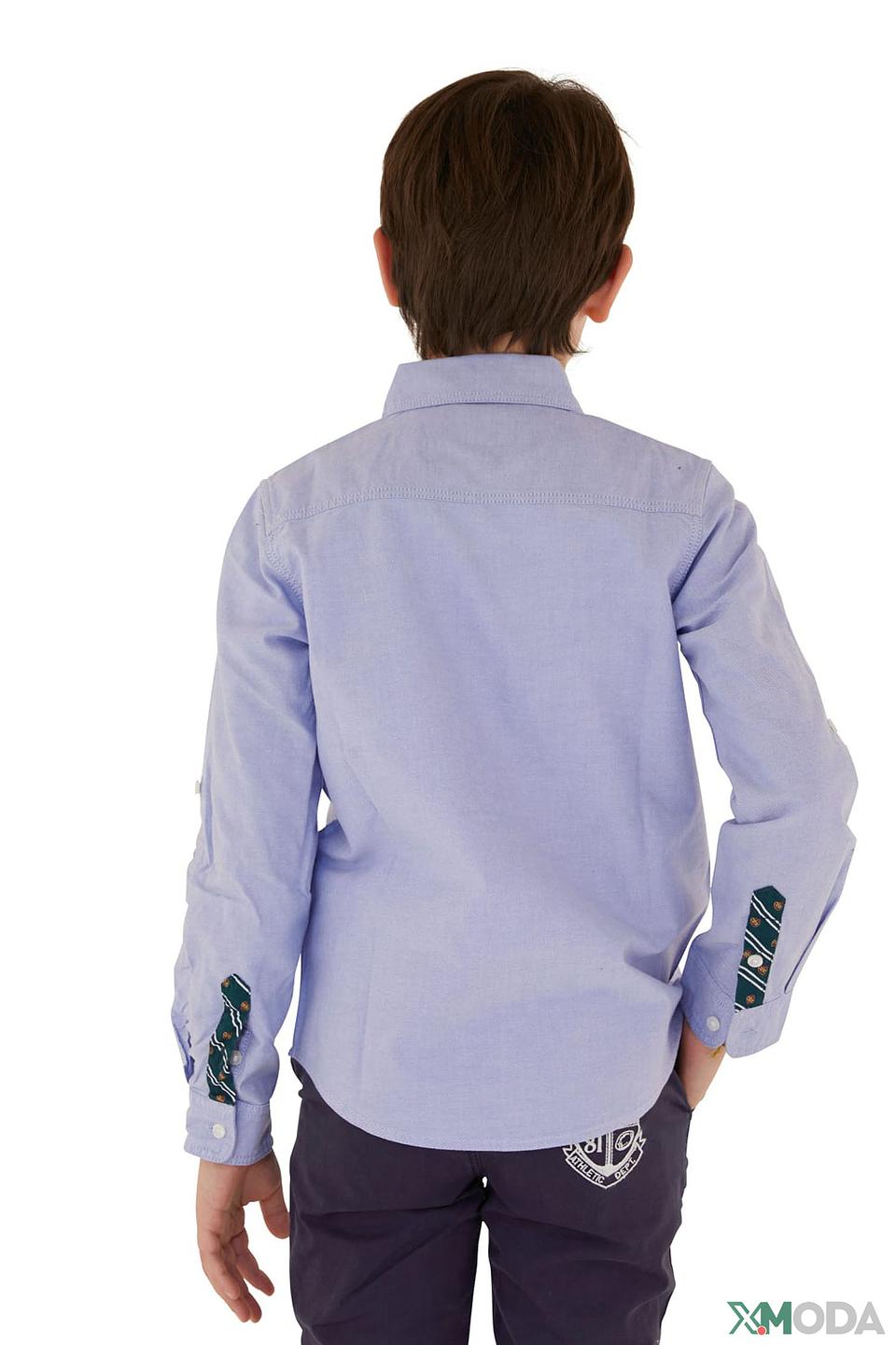 Рубашка Guess голубая с гербом