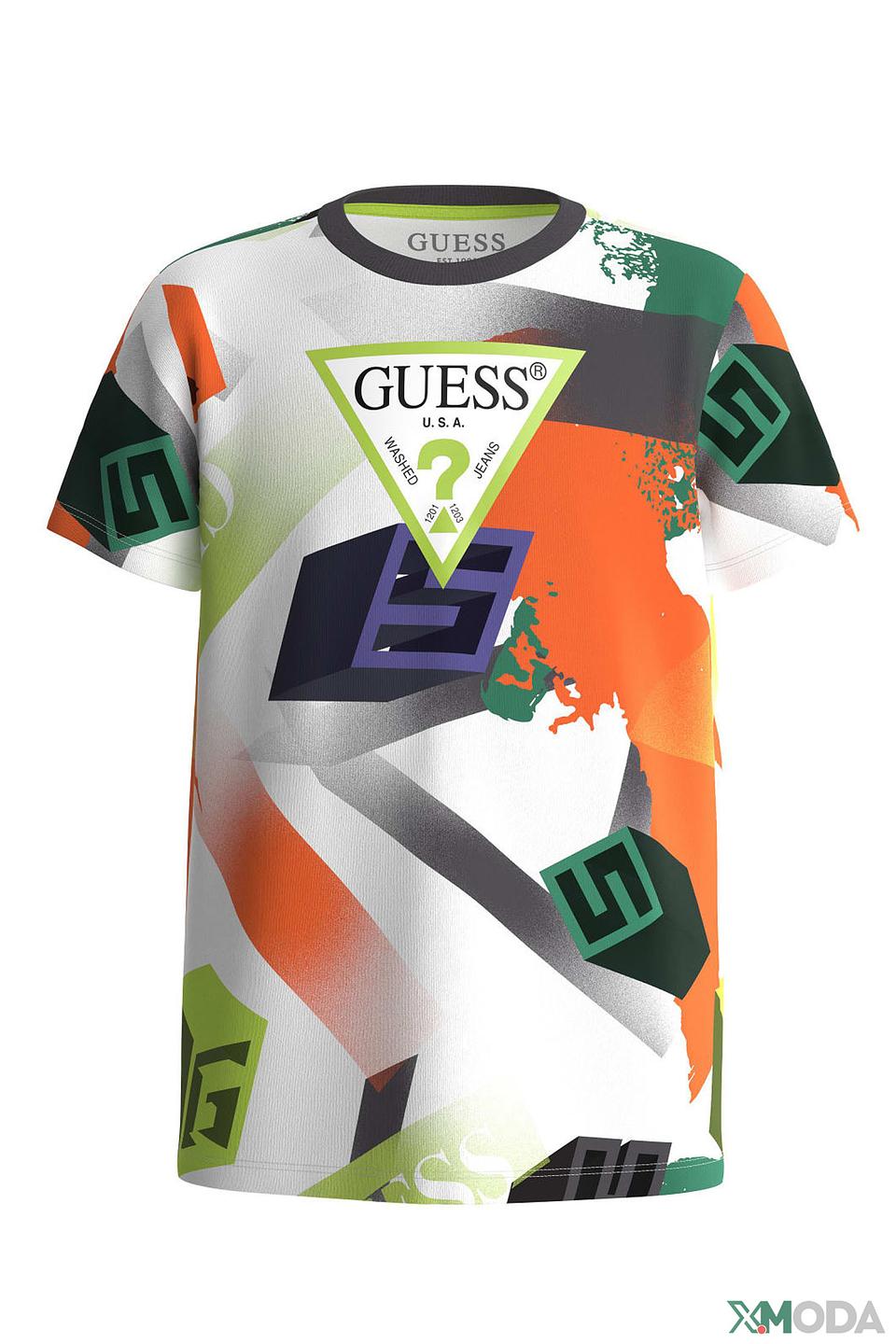 Футболка Guess разноцветный принт
