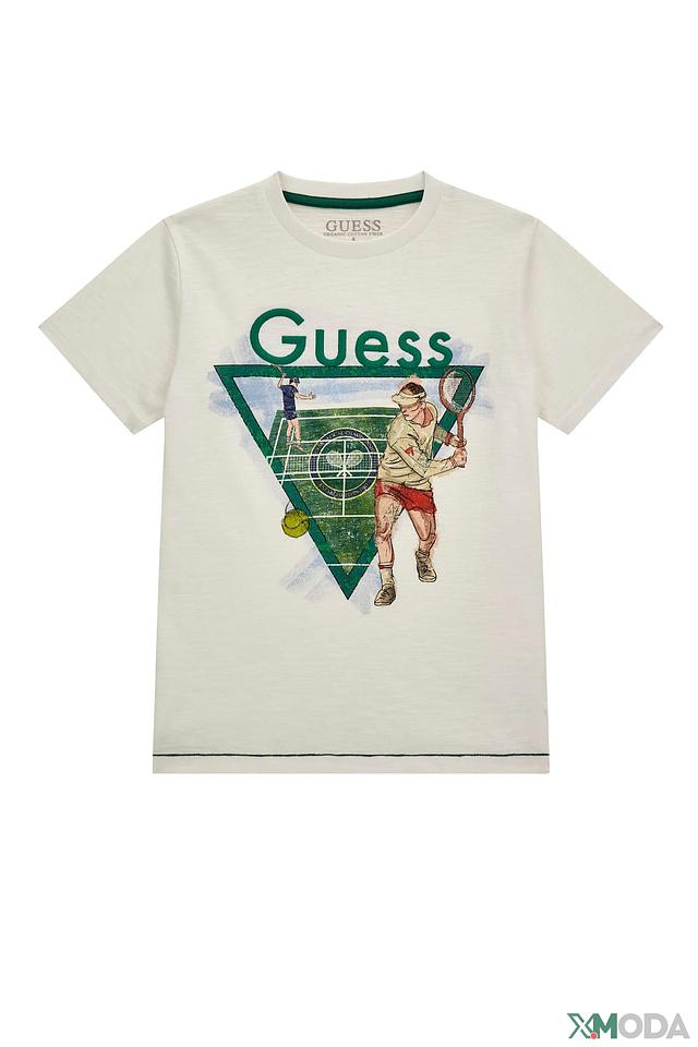 Футболка Guess теннисный принт белый