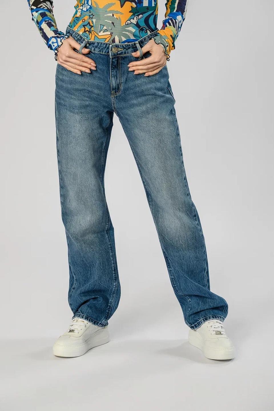Джинсы Guess широкого кроя синие
