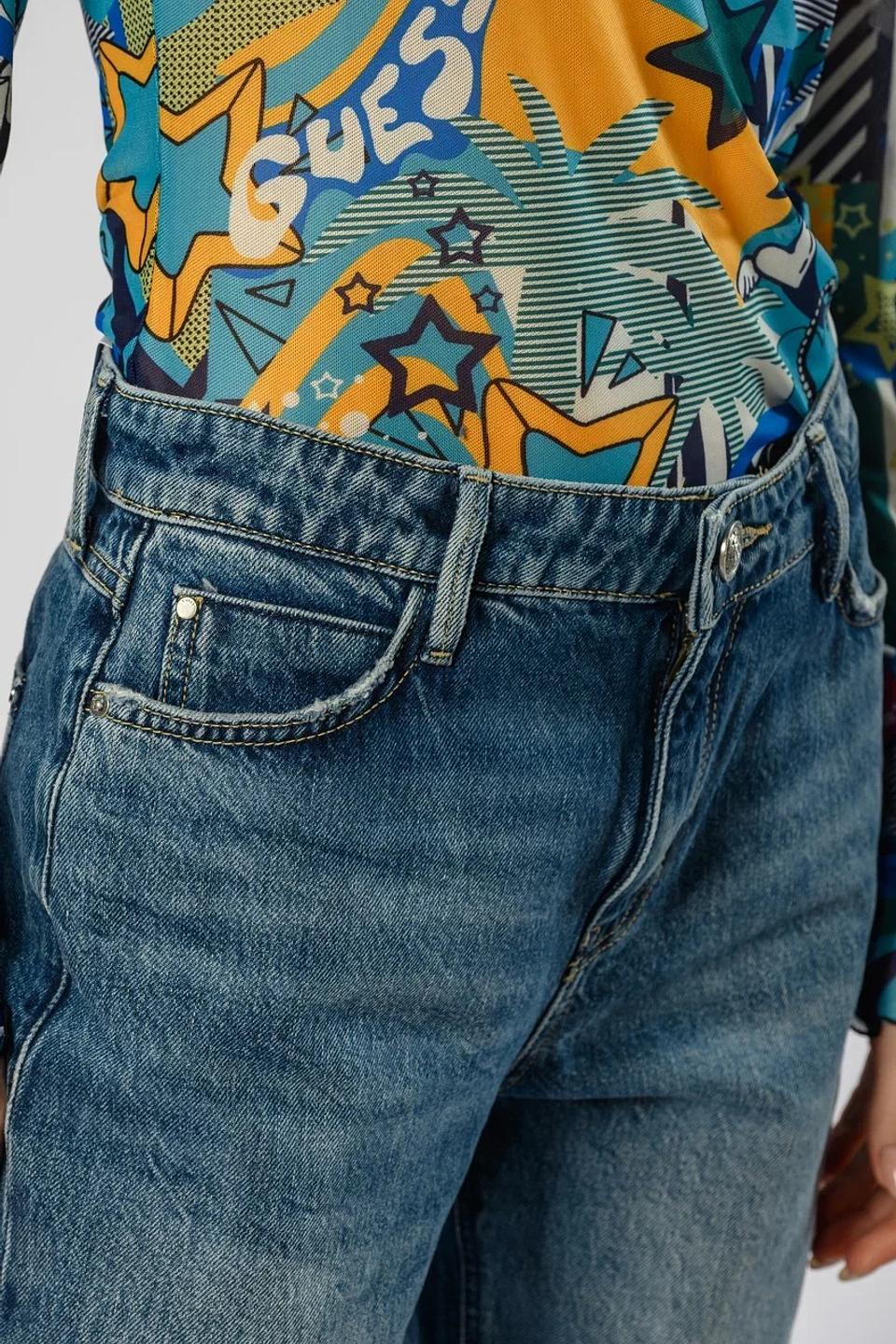 Джинсы Guess широкого кроя синие