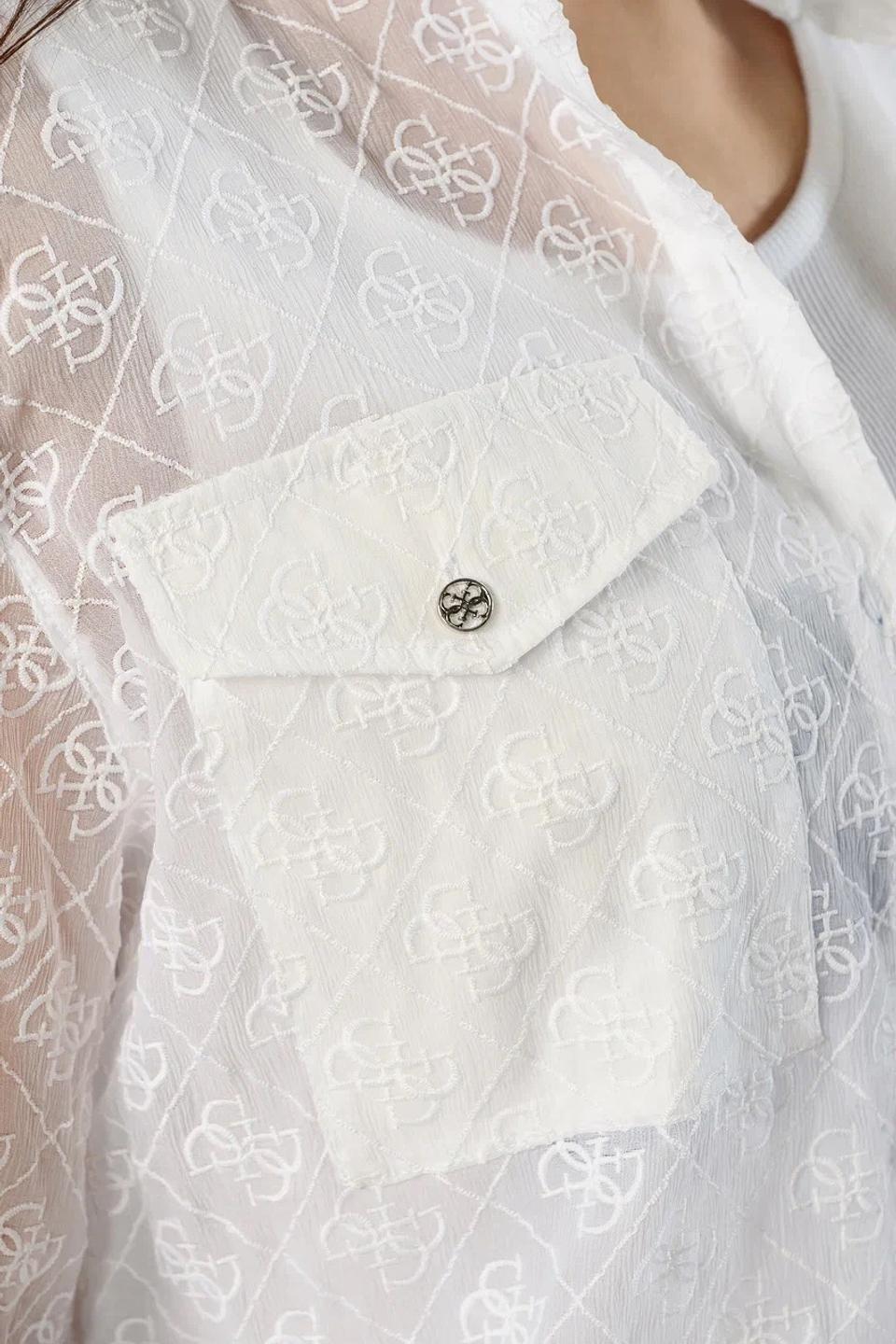 Блуза Guess с логотипом белый