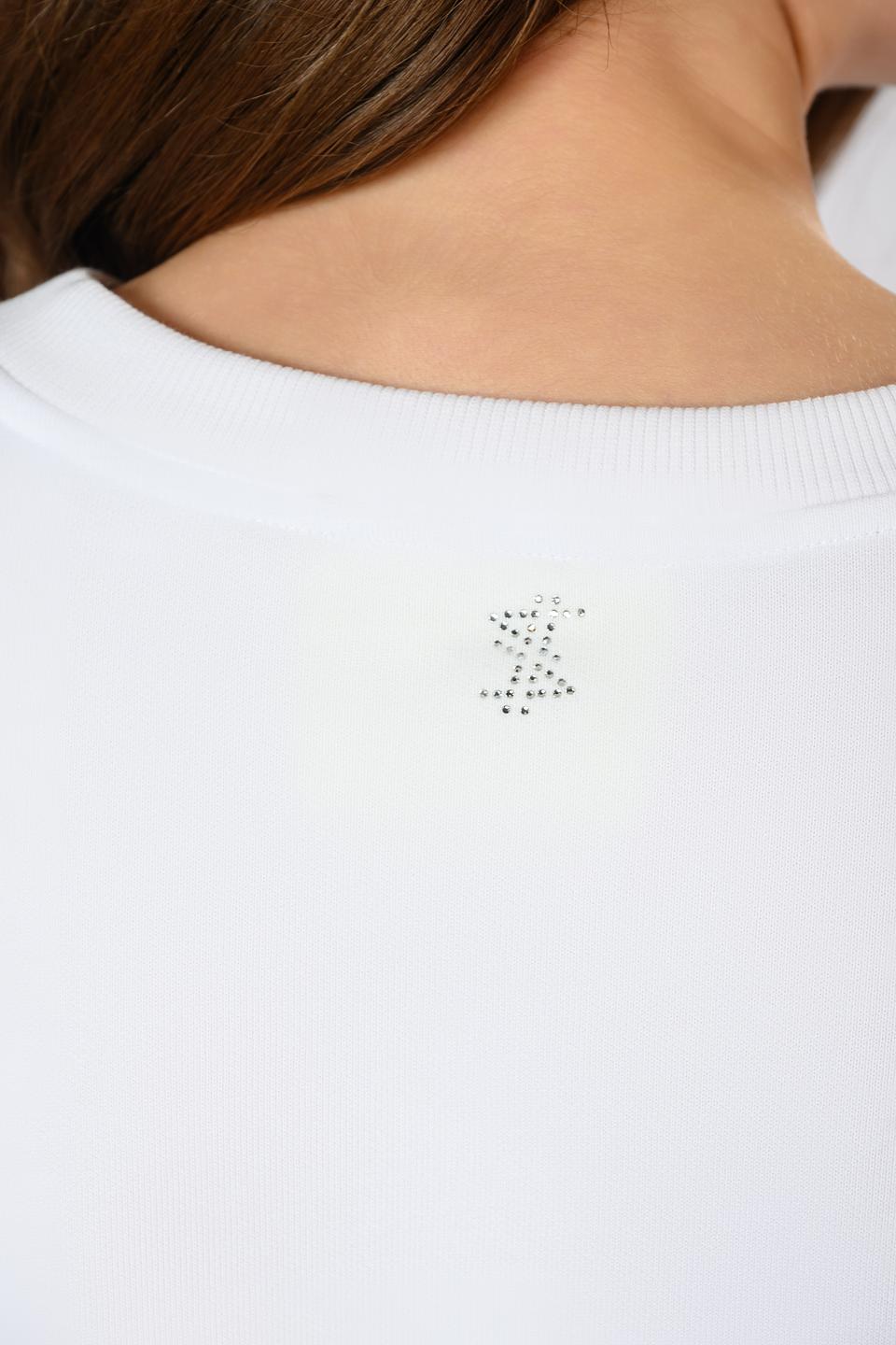 Джемпер Twin Set Actitude белый с кристаллами