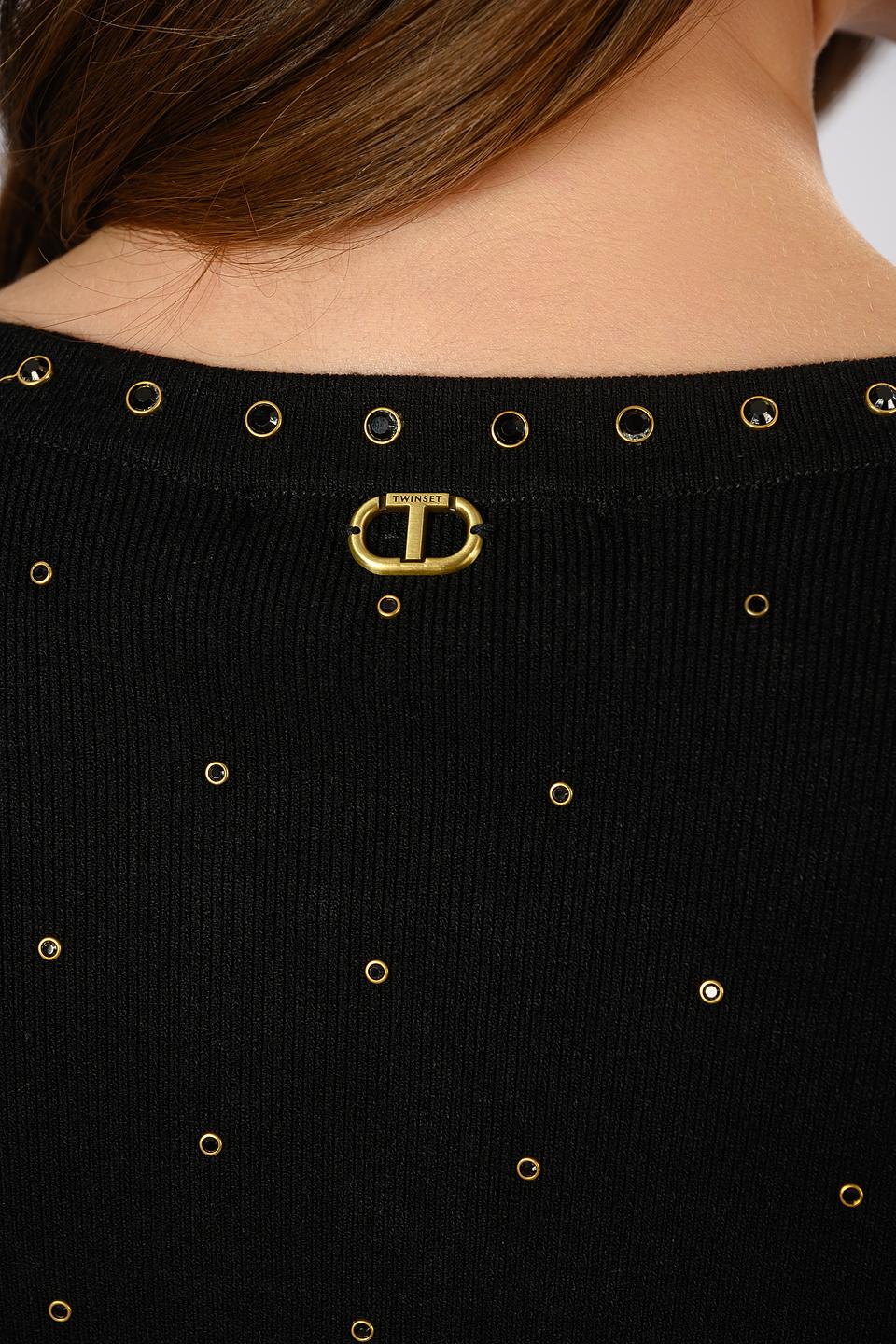 Жакет Twin Set с декоративной фурнитурой чёрный