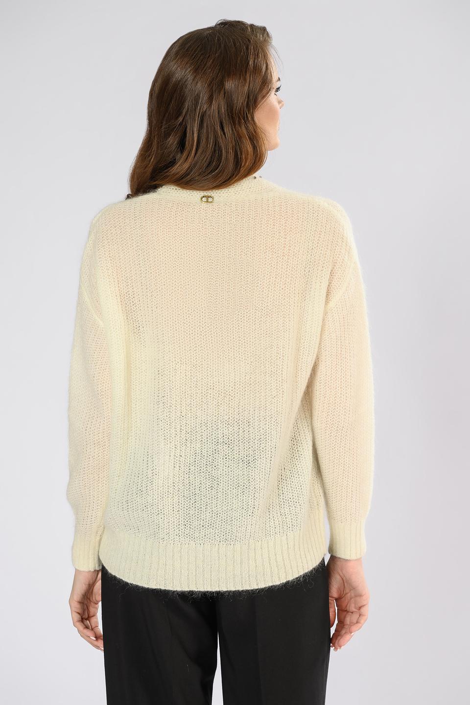 Джемпер Twin Set с вышивкой бежевый