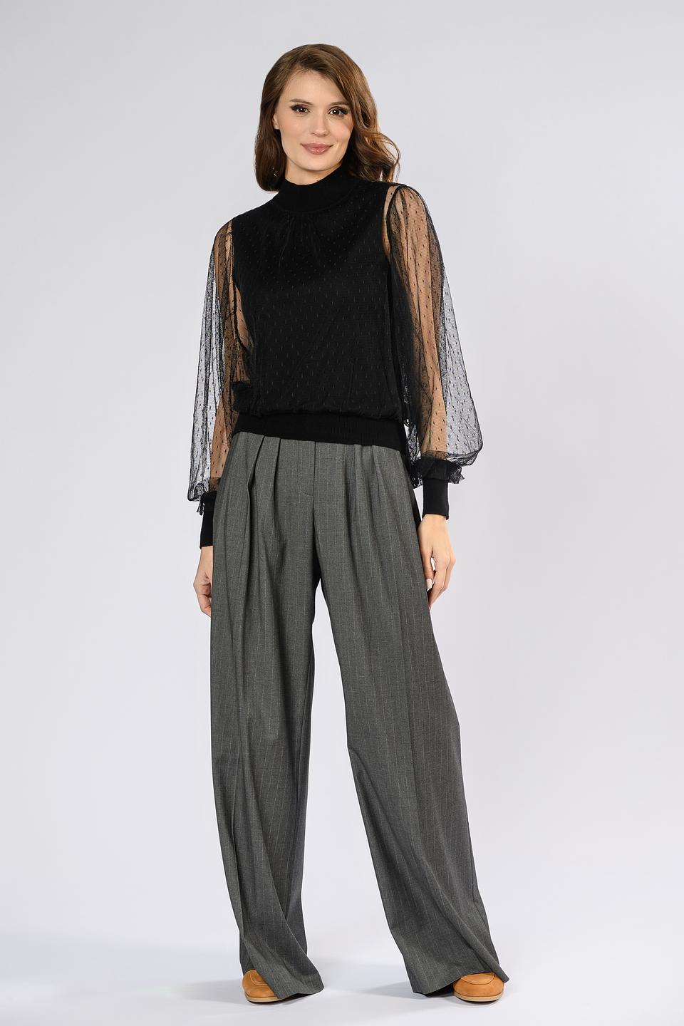 Джемпер Twin Set с рукавами-фонариками чёрный