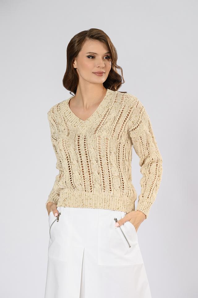 Джемпер Tricot Chic ажурный бежевый