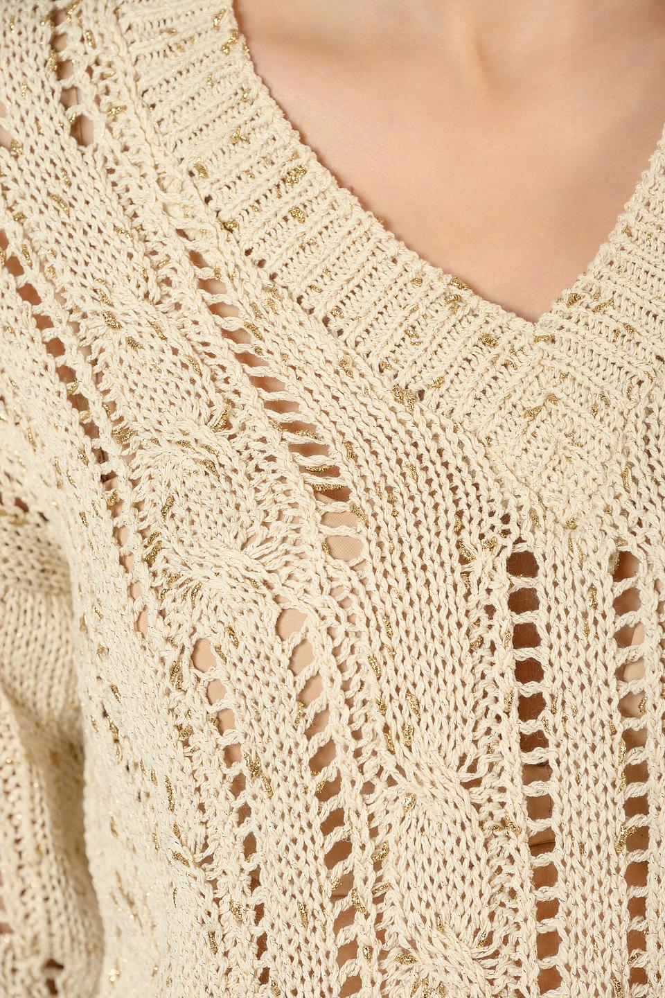 Джемпер Tricot Chic ажурный бежевый
