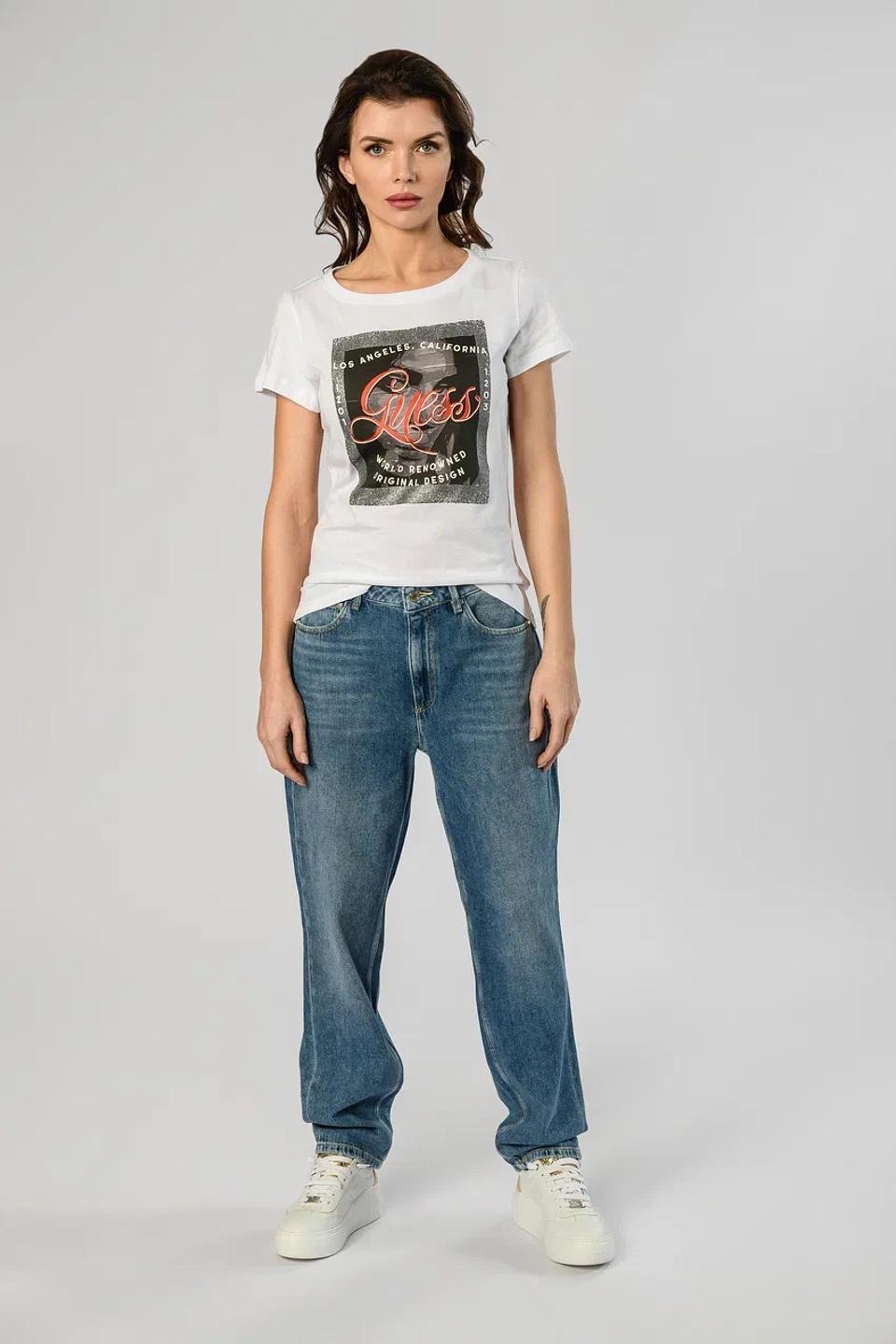 Футболка Guess с принтом белый