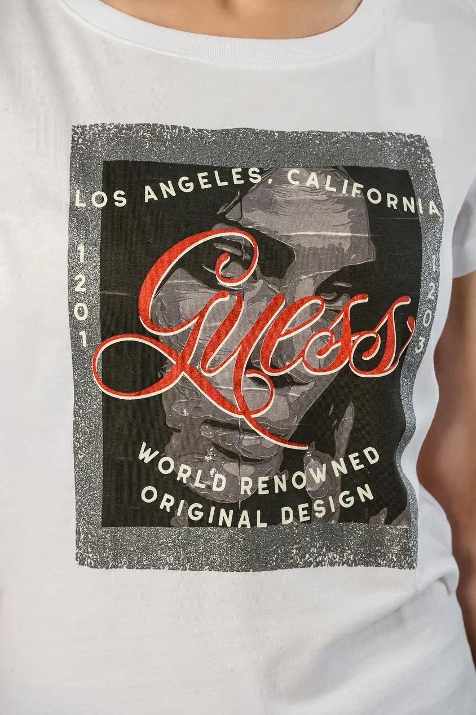 Футболка Guess с принтом белый