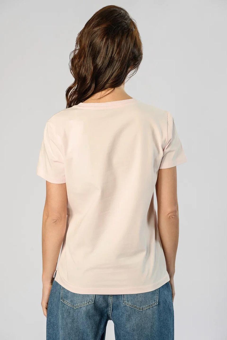 Футболка Guess с логотипом бледно-розовый