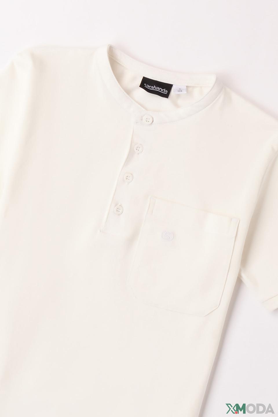 Футболка Sarabanda с пуговицами кремовый