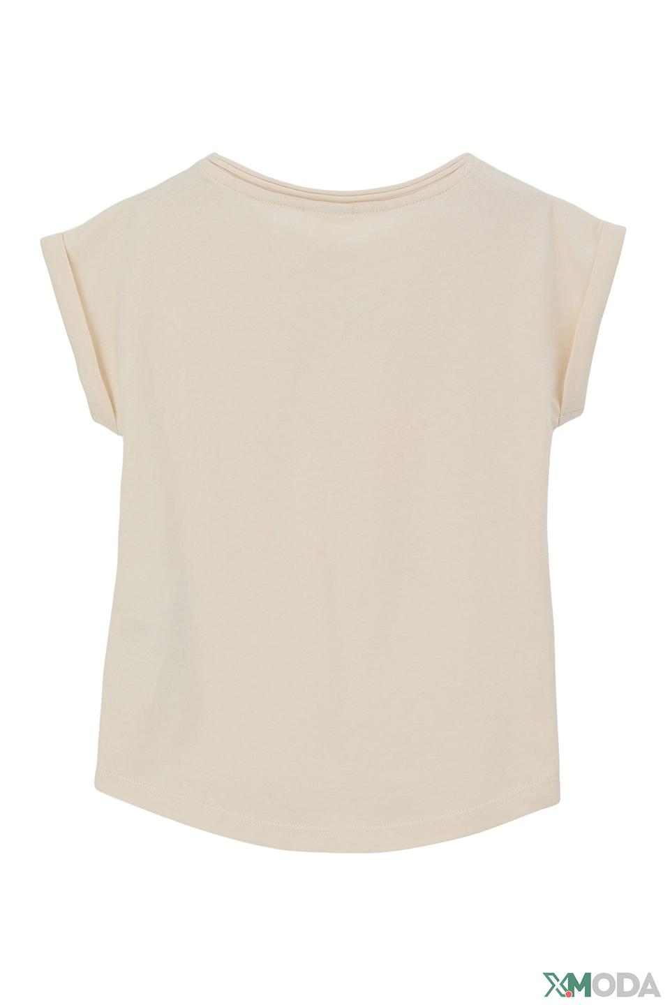 Футболка s.Oliver с принтом бежевая