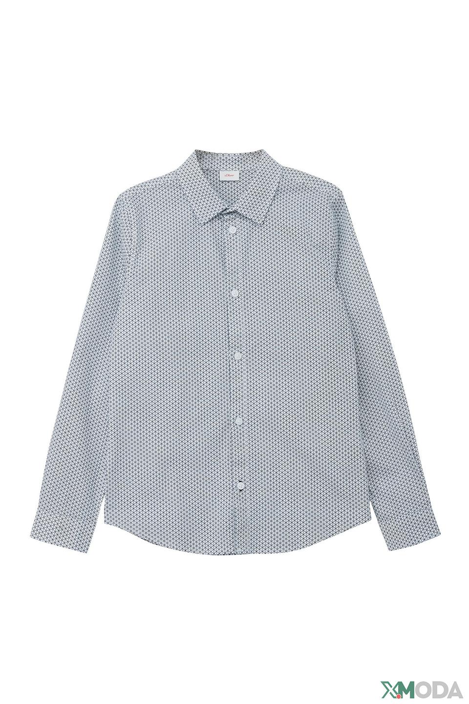 Рубашка s.Oliver в клетку голубая