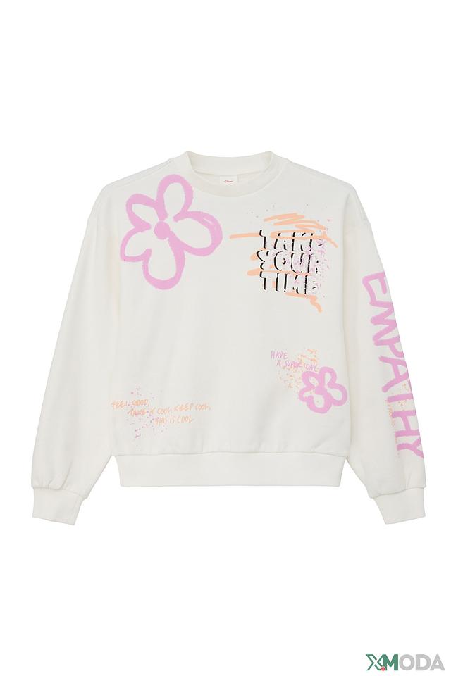 Джемпер s.Oliver с принтом белый