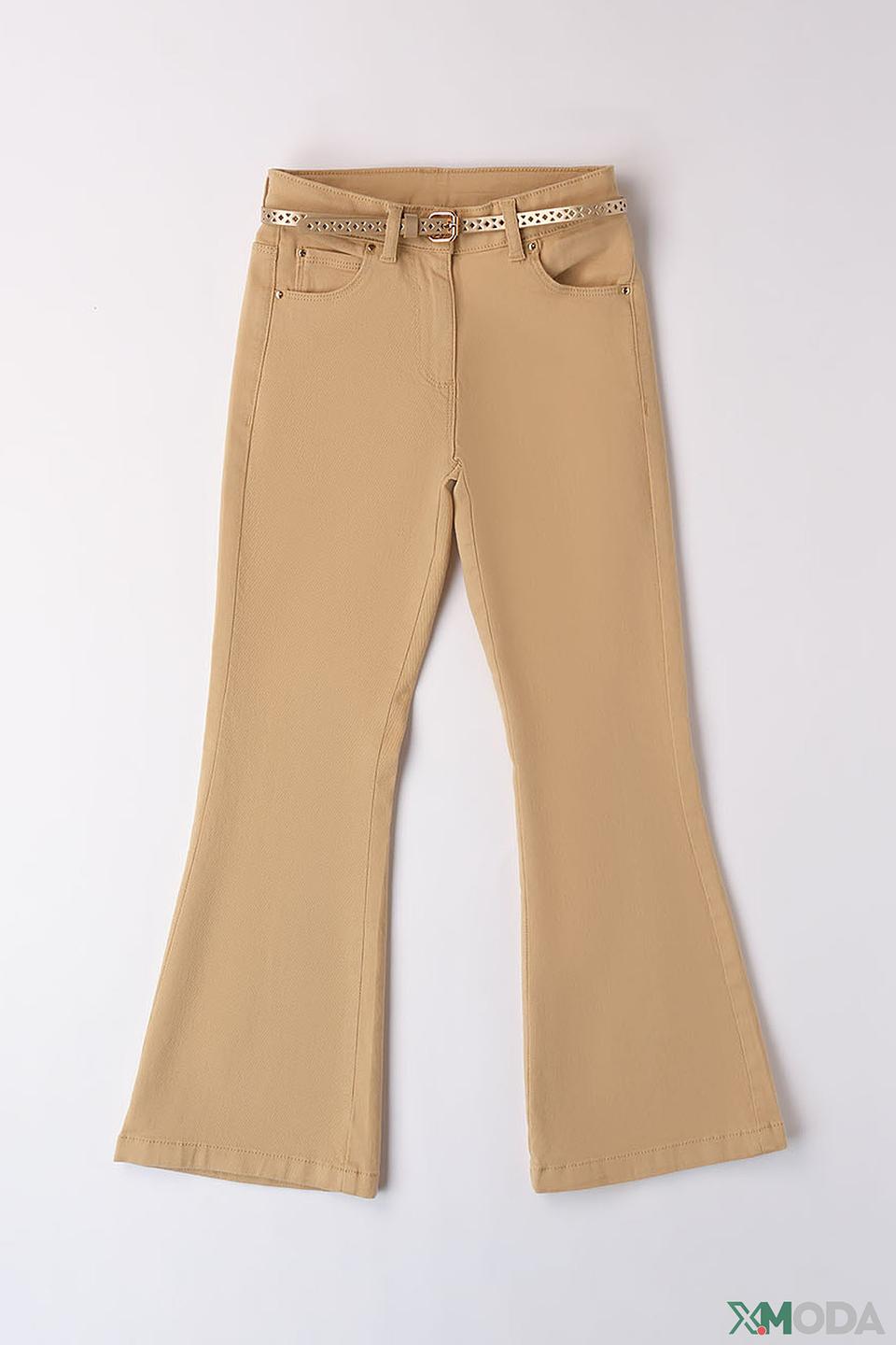 Джинсы Ido дев. с поясом бежевые