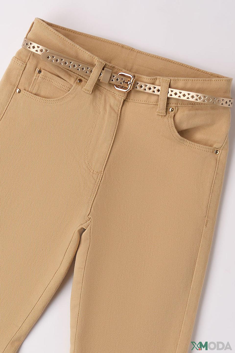 Джинсы Ido дев. с поясом бежевые