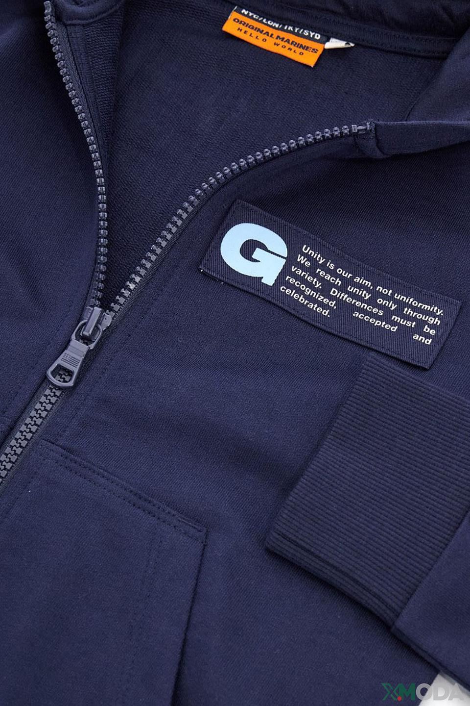 Толстовка Original Marines синяя с логотипом