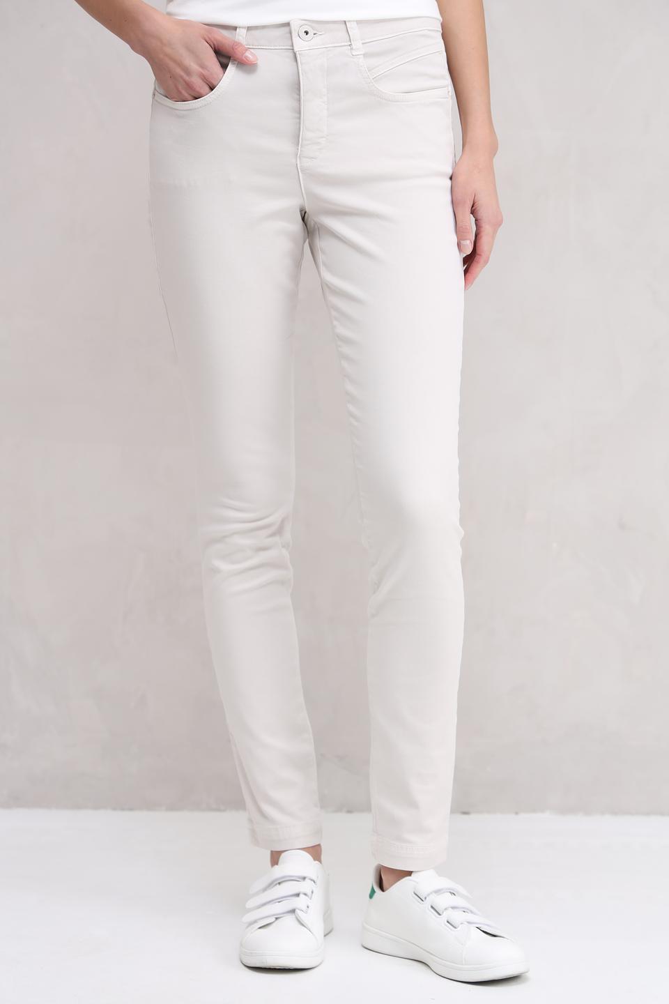 Брюки слим Marc Aurel бежевые