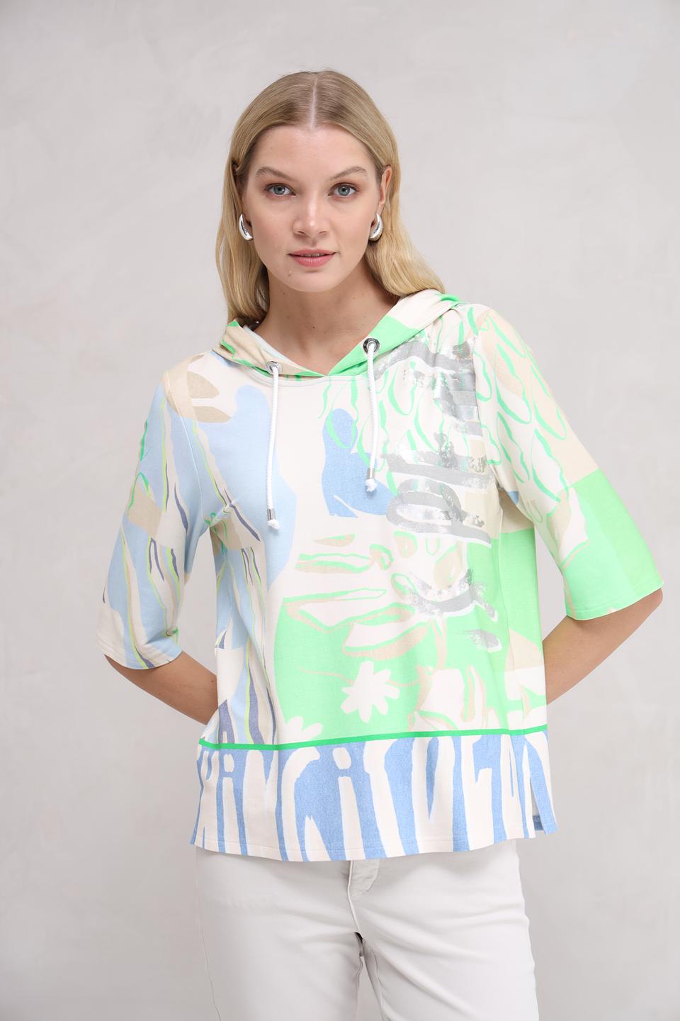 Блуза SE Stenau с капюшоном и принтом