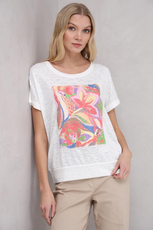 Футболка Bianca с цветочным принтом