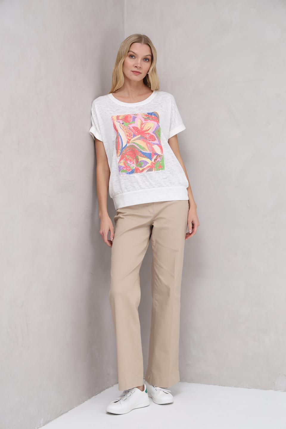 Футболка Bianca с цветочным принтом