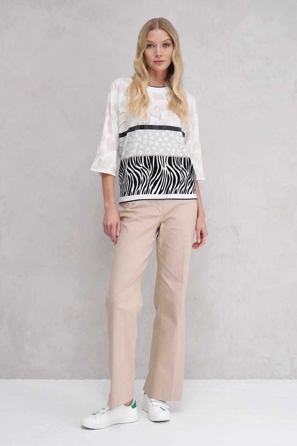 Джинсы Bianca палаццо бежевые