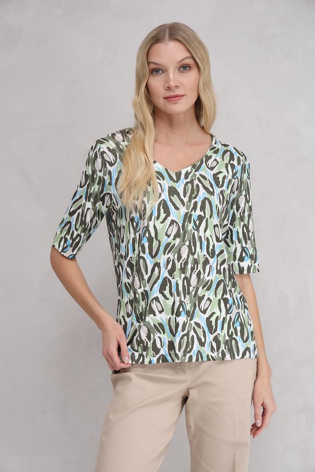 Футболка Bianca с принтом леопард