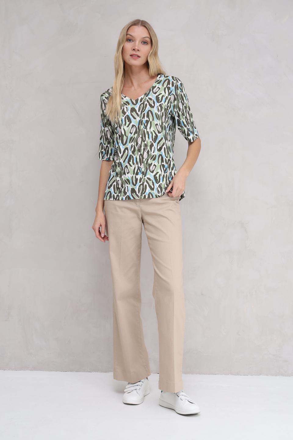 Футболка Bianca с принтом леопард