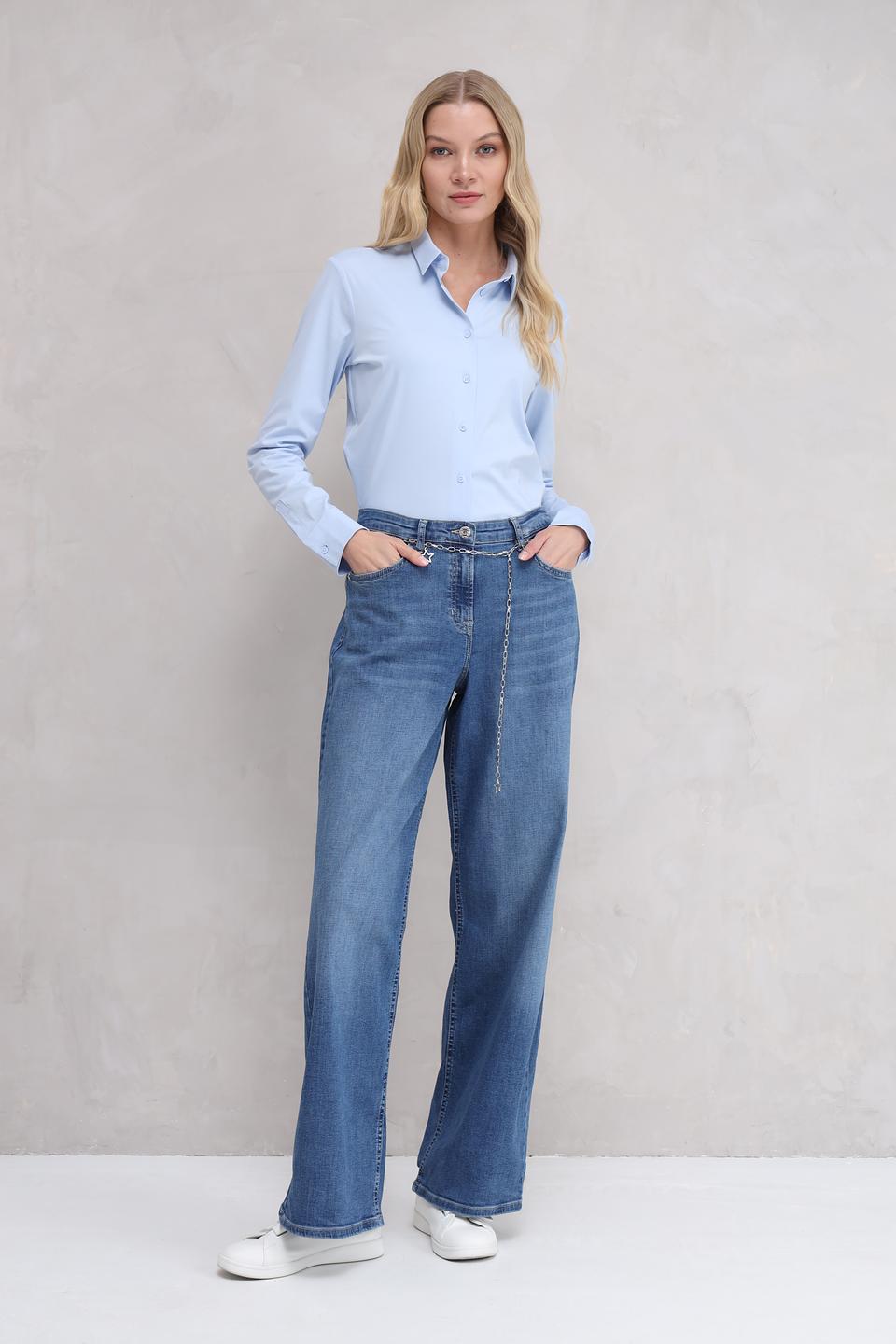 Джинсы Ppep клеш голубые