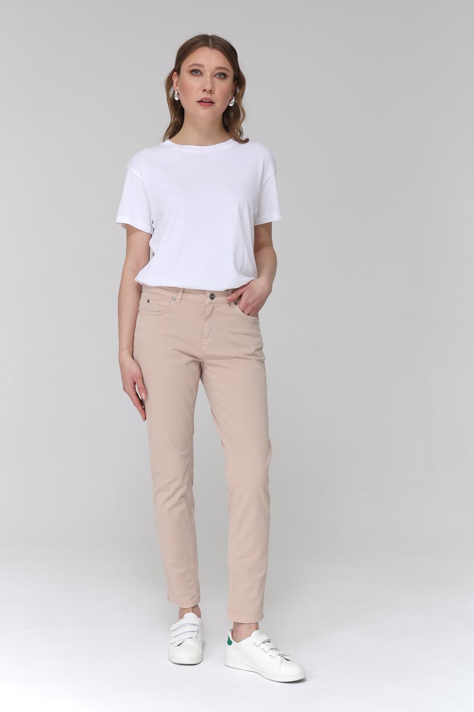 Брюки прямые More and More бежевые