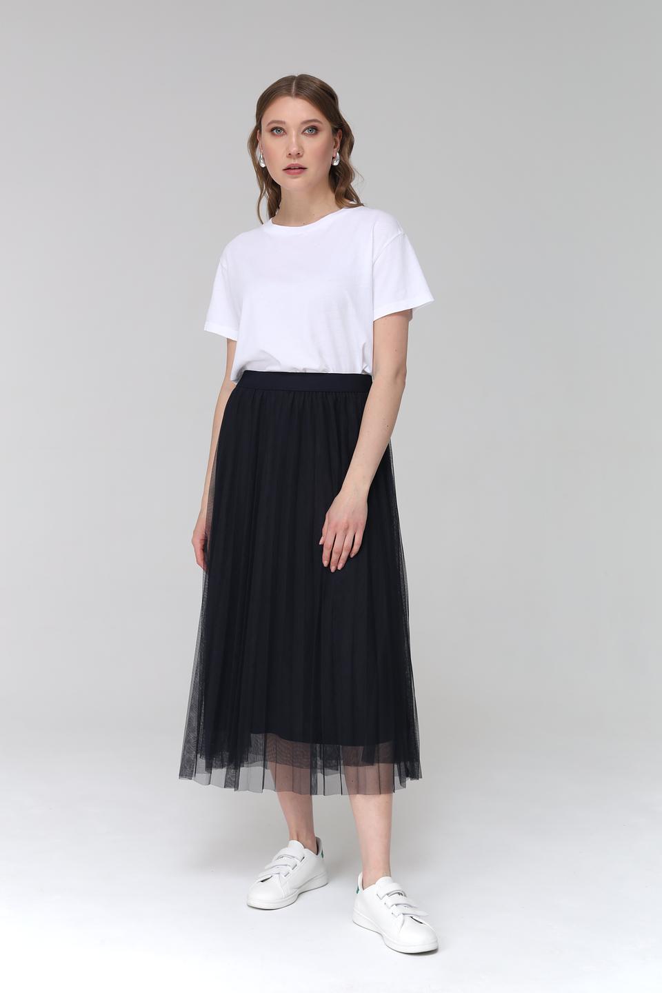 Юбка MORE and MORE плиссе чёрная