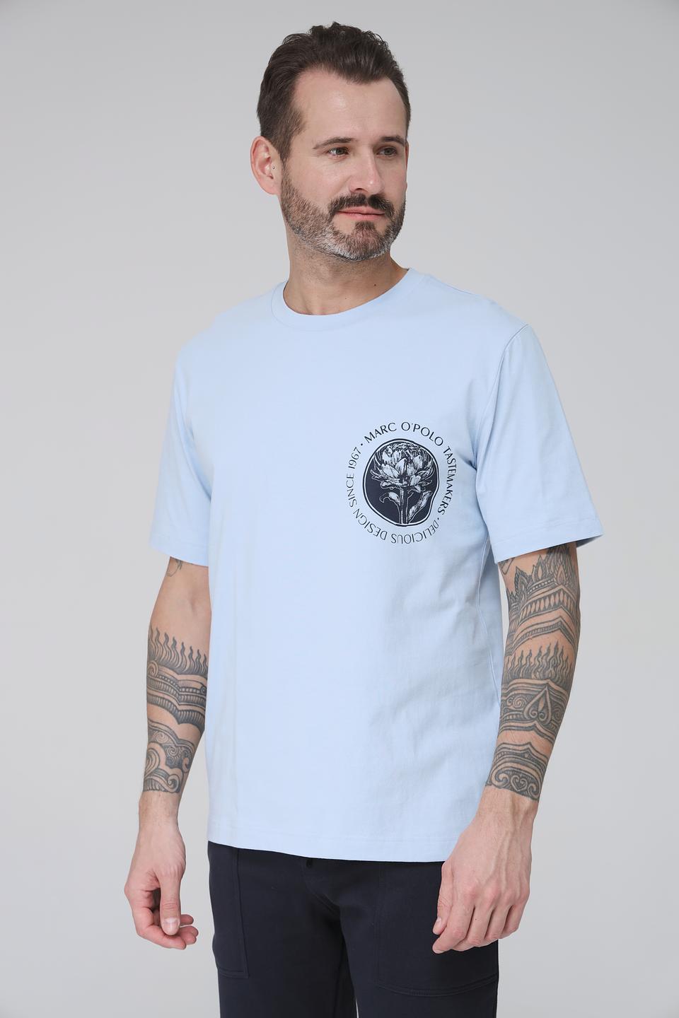 Футболка Marc O Polo голубая с логотипом