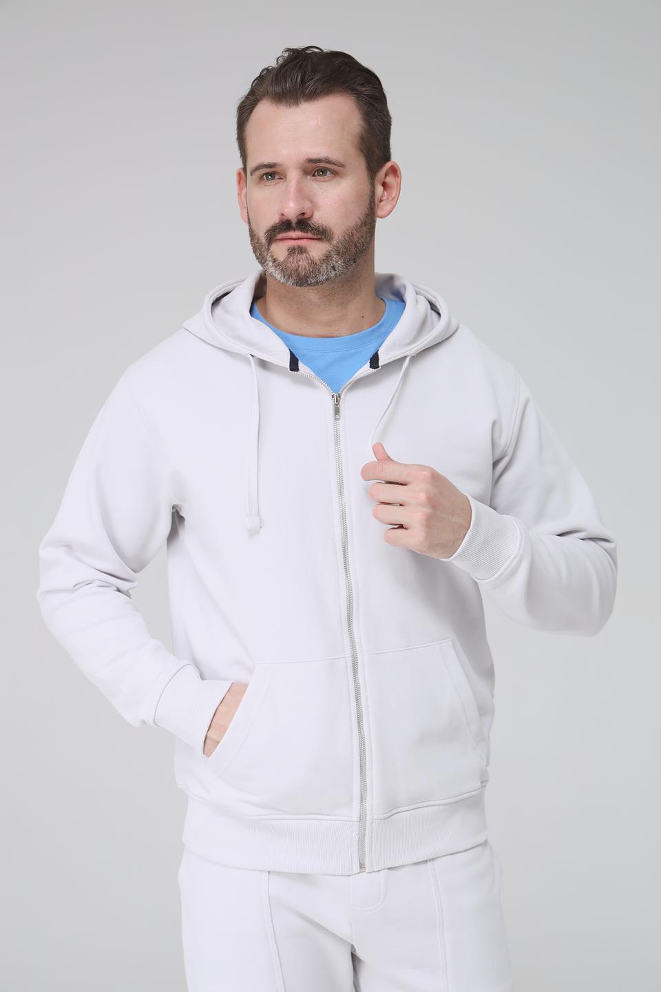 Кардиган Basefield серый на молнии