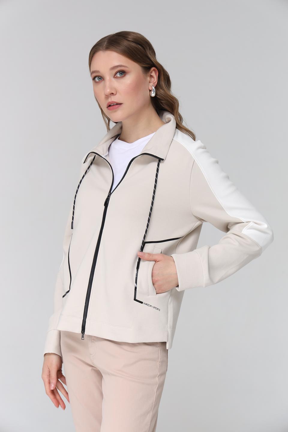 Жакет Marc Cain бежевый с отделкой