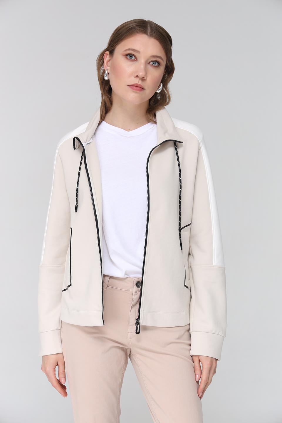 Жакет Marc Cain бежевый с отделкой