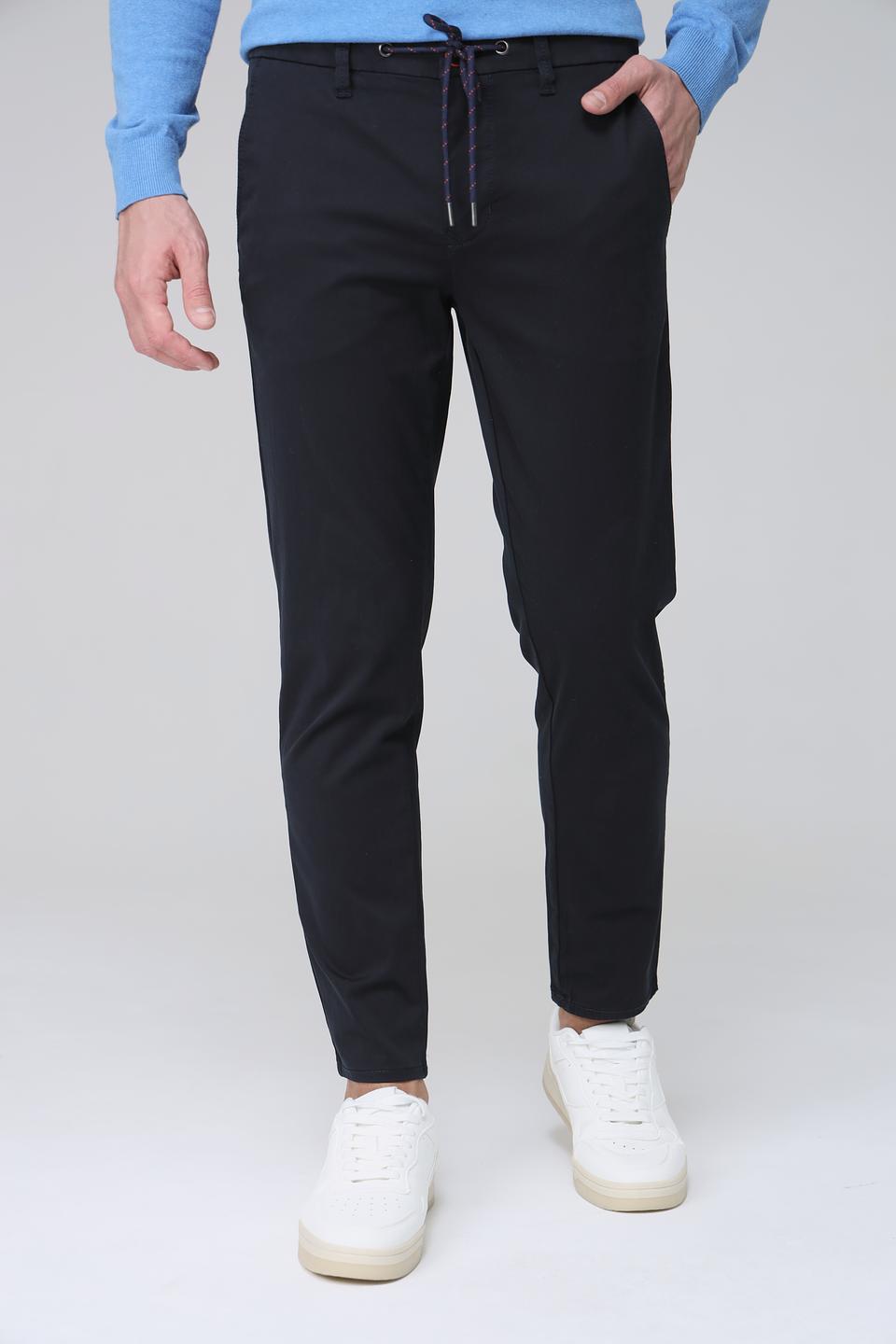 Брюки Hattric темно-синие с поясом