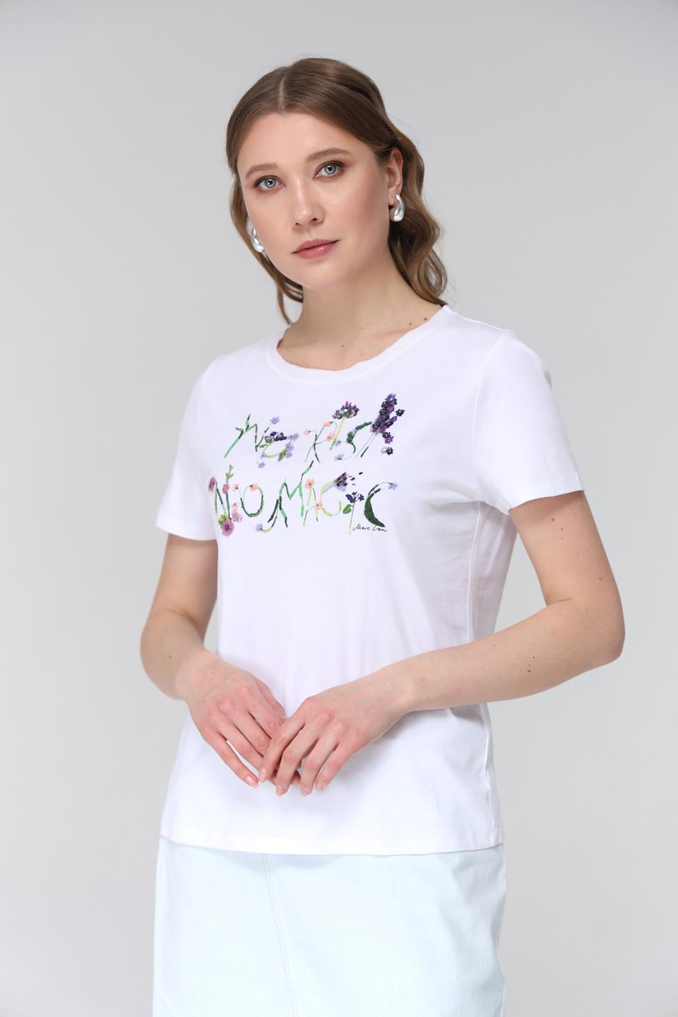 Футболка Marc Cain с цветочным принтом