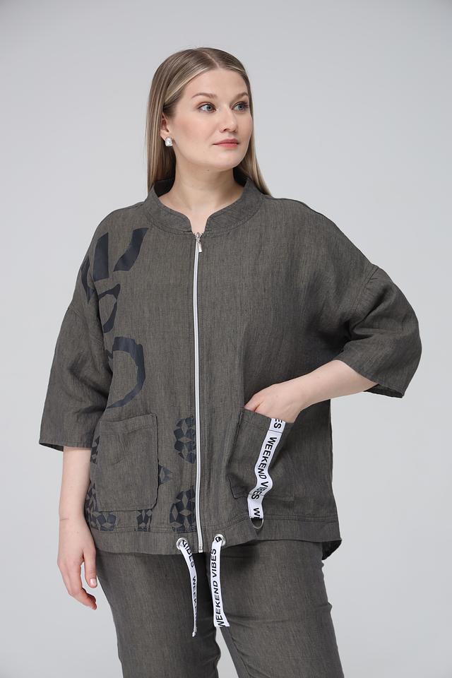 Жакет Doris Streich с принтом хаки