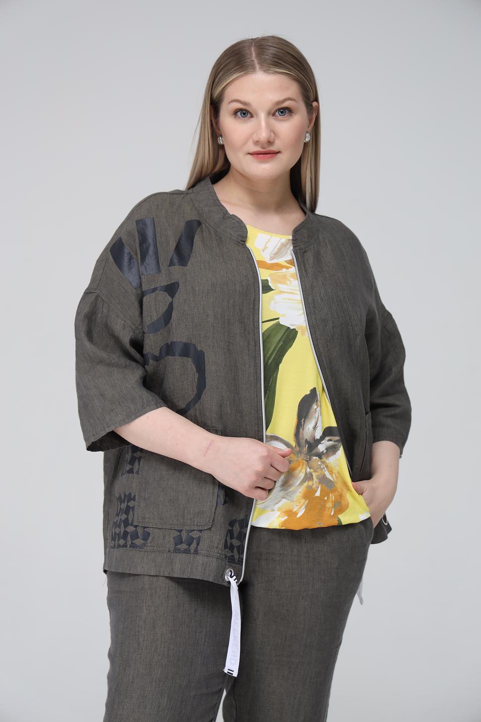 Жакет Doris Streich с принтом хаки