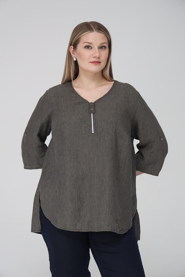 Блуза Doris Streich хаки с планкой