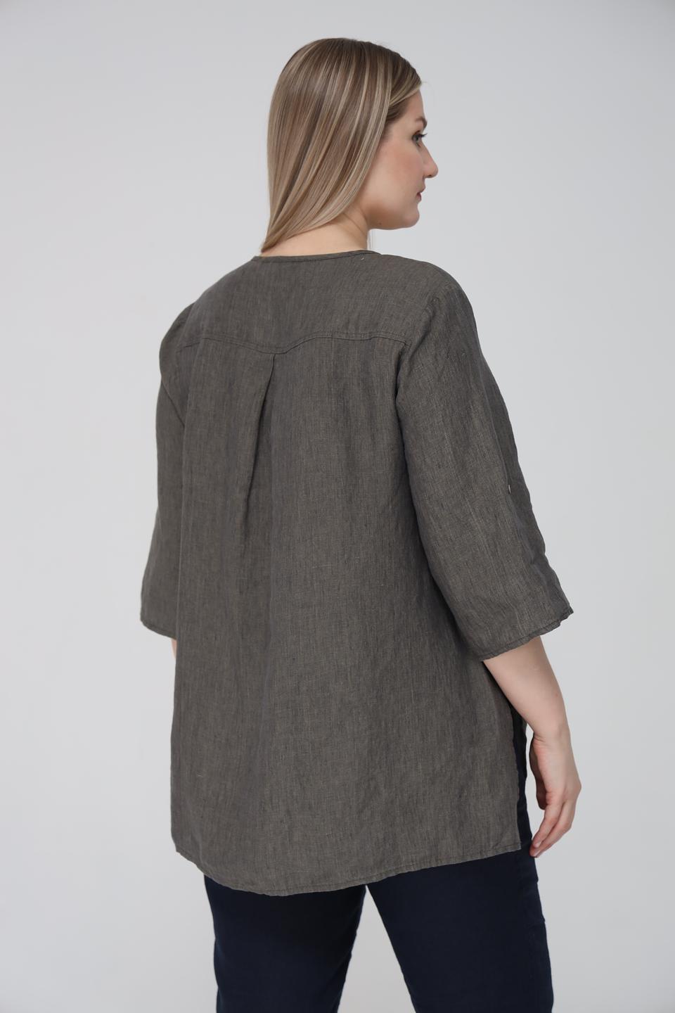 Блуза Doris Streich хаки с планкой