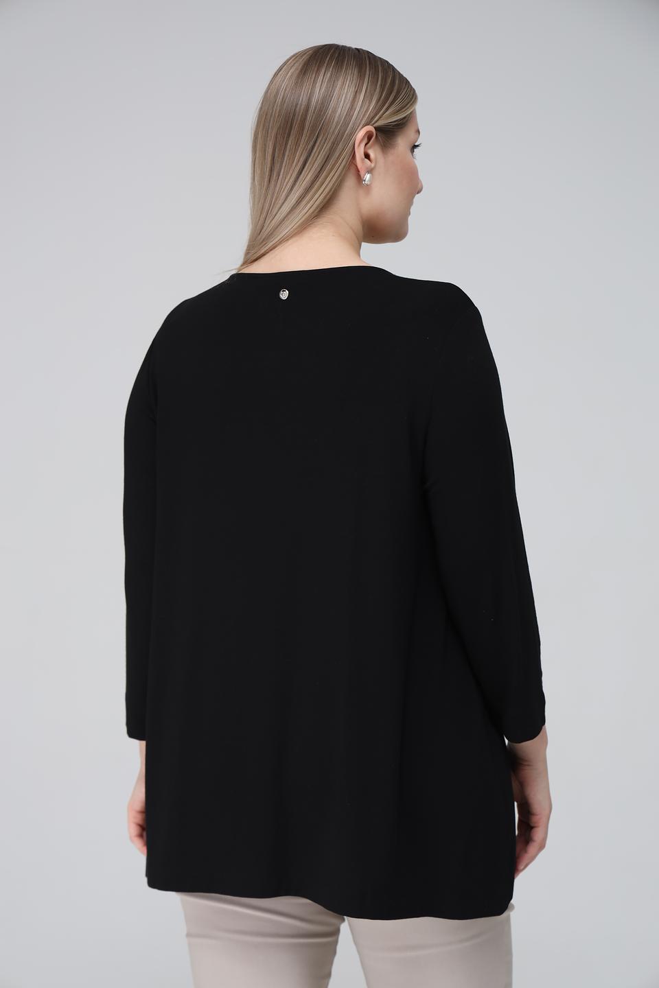 Блуза Frapp с молнией черная